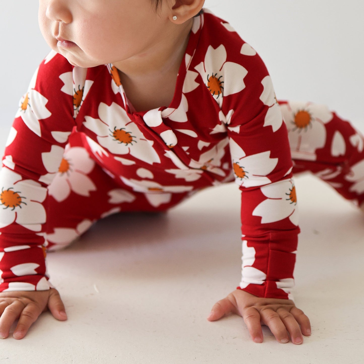 Bamboo Zip Pajamas | Cherry Blossoms