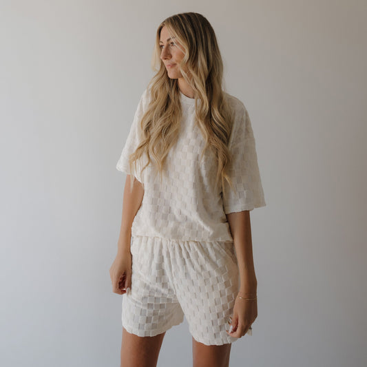 Women's Terry Short Set | Coconut Milk