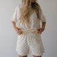 Women's Terry Short Set | Coconut Milk