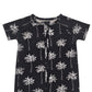 Bamboo Shorty Romper  | Palm Style Black