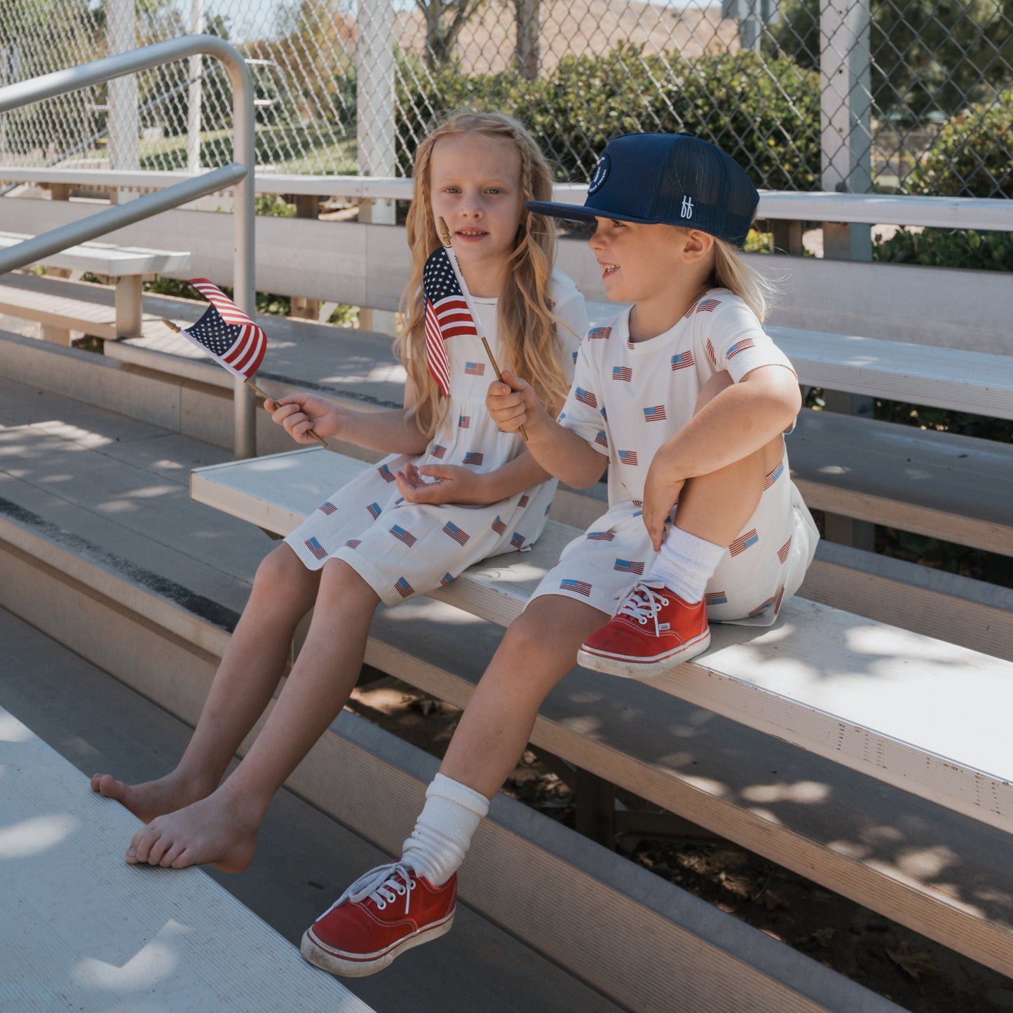 Bamboo Short Set | Americana Ribbed