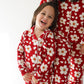 Girl's Bamboo Button Up Lounge Set | Cherry Blossoms