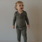 Bamboo Two Piece Pajamas | Green Flowers