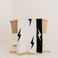 Black & White Lightning Bolt | Plush Blanket