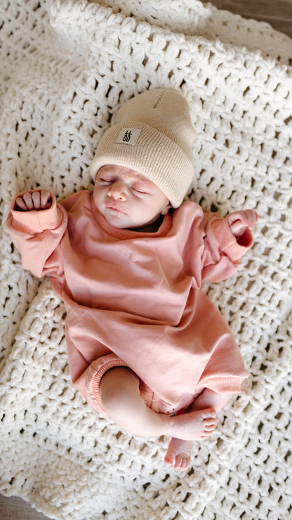 Sweatshirt Romper | Rose