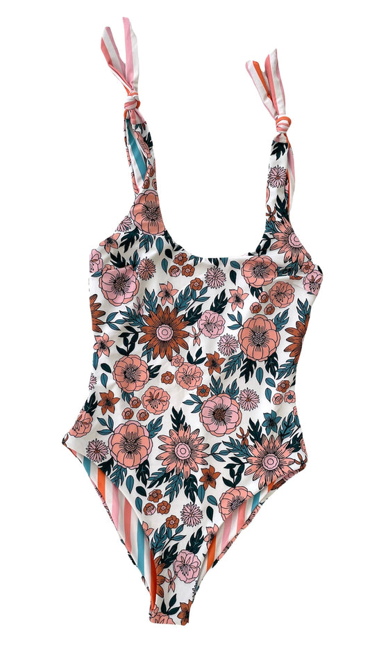 Women’s Floral Reversible One-Piece Swimsuit