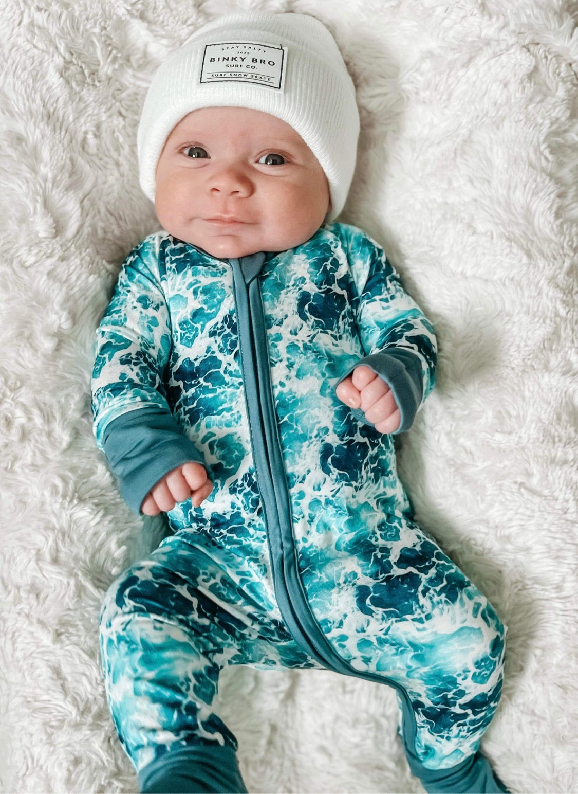 Happiness Comes in Waves Zippy Bamboo Pajamas