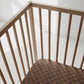 Muslin Crib Sheet | Faded Brown Checkerboard