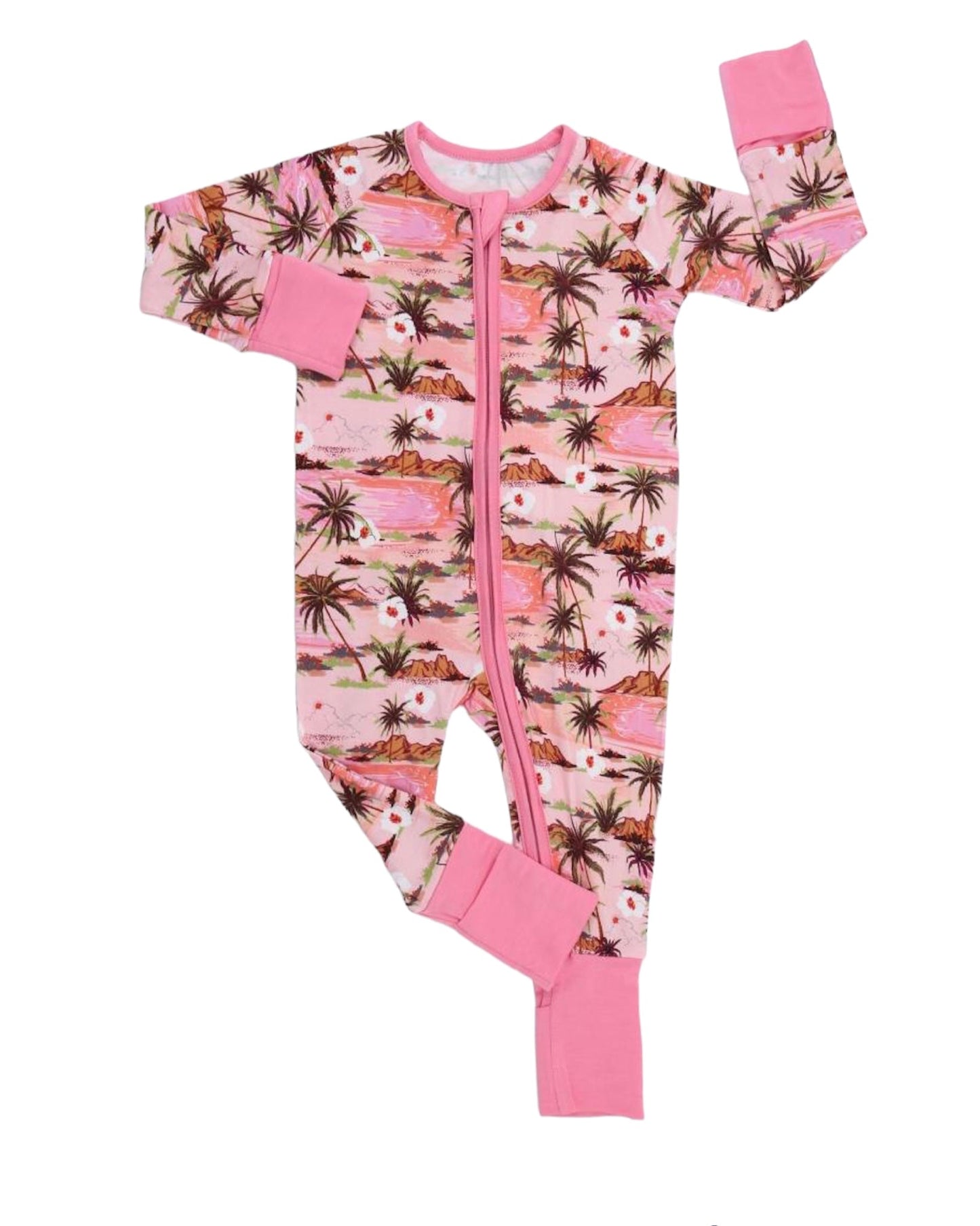You Had Me at Aloha, But Make it Pink Zippy Bamboo Pajamas