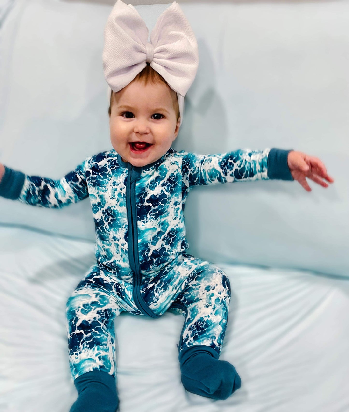 Happiness Comes in Waves Zippy Bamboo Pajamas
