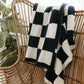 Plush Blanket  | Black & White Checkerboard