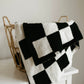 Plush Blanket  | Black & White Checkerboard