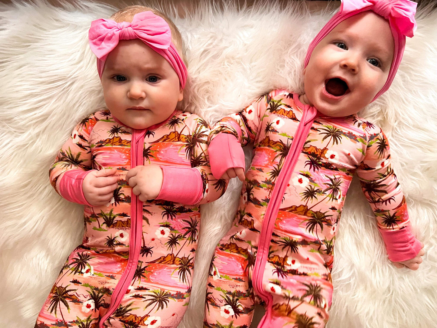 You Had Me at Aloha, But Make it Pink Zippy Bamboo Pajamas