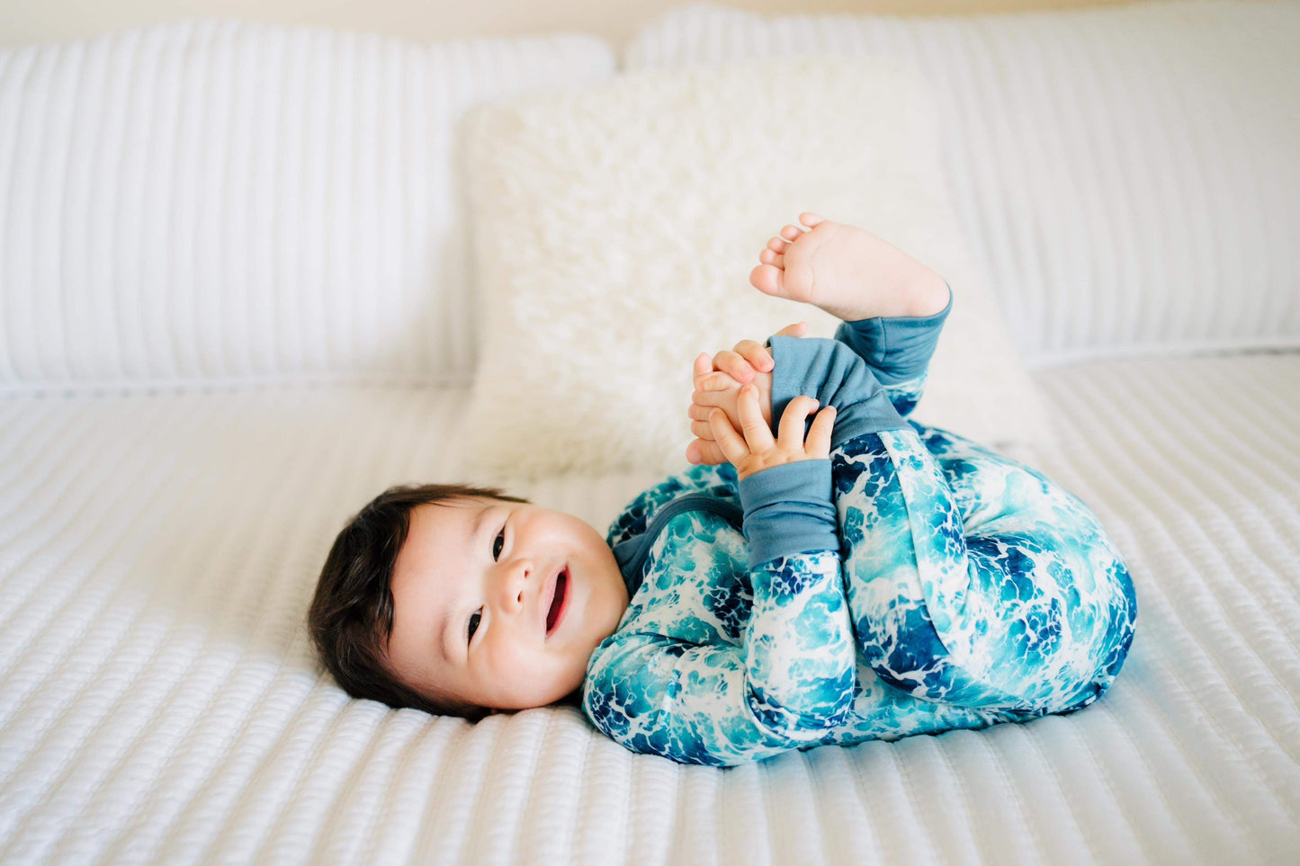 Happiness Comes in Waves Zippy Bamboo Pajamas