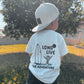 100% ORGANIC COTTON LONG LIVE THE ADVENTURE TEE - WHITE