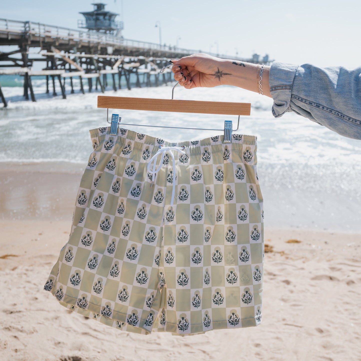 Men's Board Short | Marigold Check