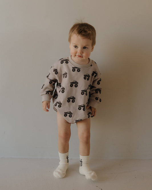 Sweatshirt Romper | Monster Truck
