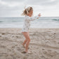 Girl's Long Sleeve Swimsuit | Marigold