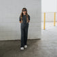 Child Boxy Tee Lounge Set | Smiley Ribbed