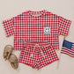 Shorts Set | Red Gingham
