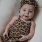 Muslin Sleeveless Tank Romper | Leopard