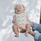 Knit Ruffle Romper | Lemon