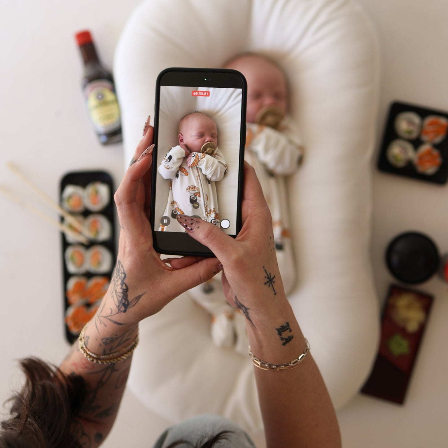 Bamboo Zip Pajamas | Sushi