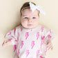 Short Sleeve Bubble Romper | Pink Bolts