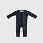 Bamboo Zip Pajamas | Smiley Ribbed