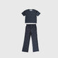 Child Boxy Tee Lounge Set | Smiley Ribbed