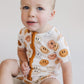 Smiley Bamboo Short Romper | Copper