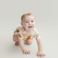 Smiley Bamboo Short Romper | Copper