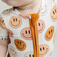 Smiley Bamboo Short Romper | Copper