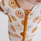 Smiley Bamboo Short Romper | Copper