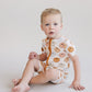 Smiley Bamboo Short Romper | Copper