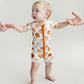 Smiley Bamboo Short Romper | Copper