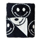Smiley Fuzzy Blanket | Black