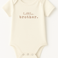 Little Brother Clay Organic Cotton Baby Bodysuit Short Sleeve
