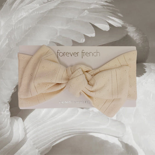 Pointelle Head Wrap | Swan