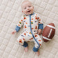 Bamboo Zip Romper | Touchdown Teddy
