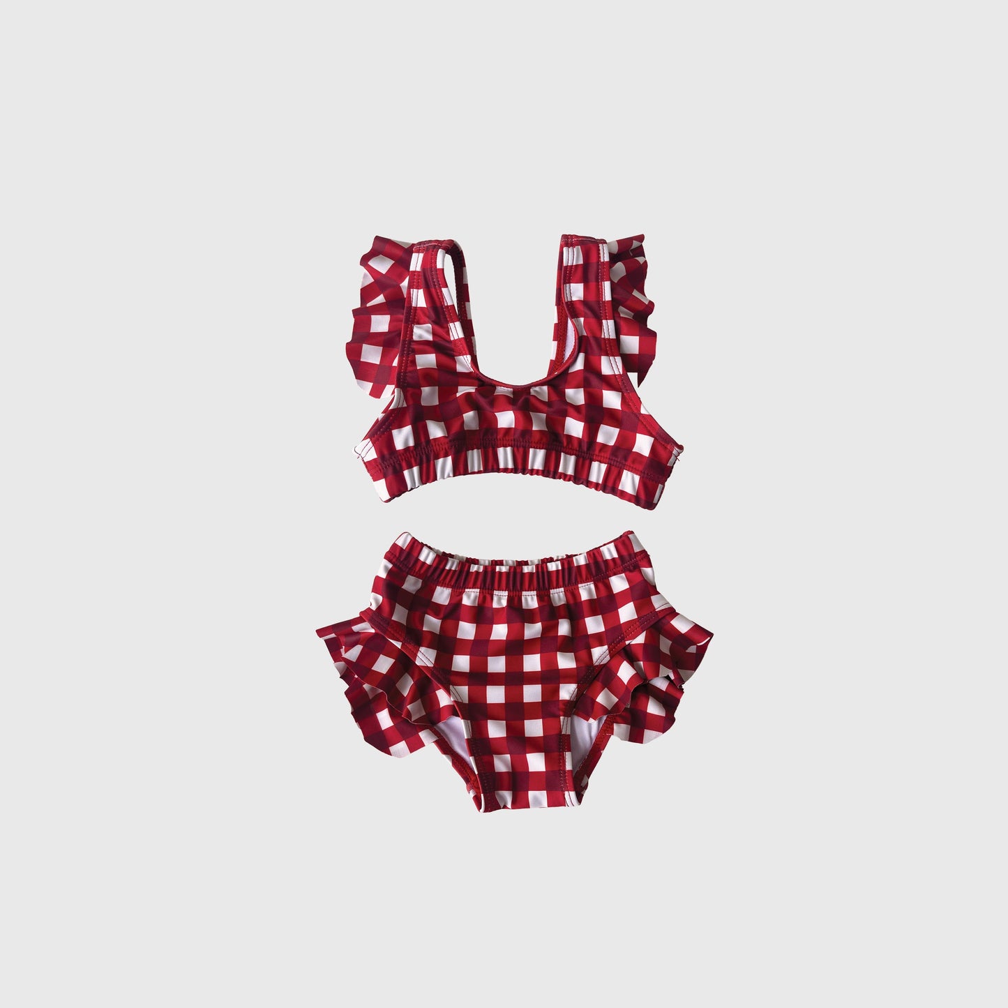 Girl's Two Piece Swimsuit | Scarlet Gingham