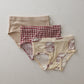 Girl's Bamboo Briefs (3 Pack) | Window Pane, Milk & Ribbed Cream