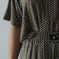 Women's Boxy Tee Lounge Set | Green Flowers