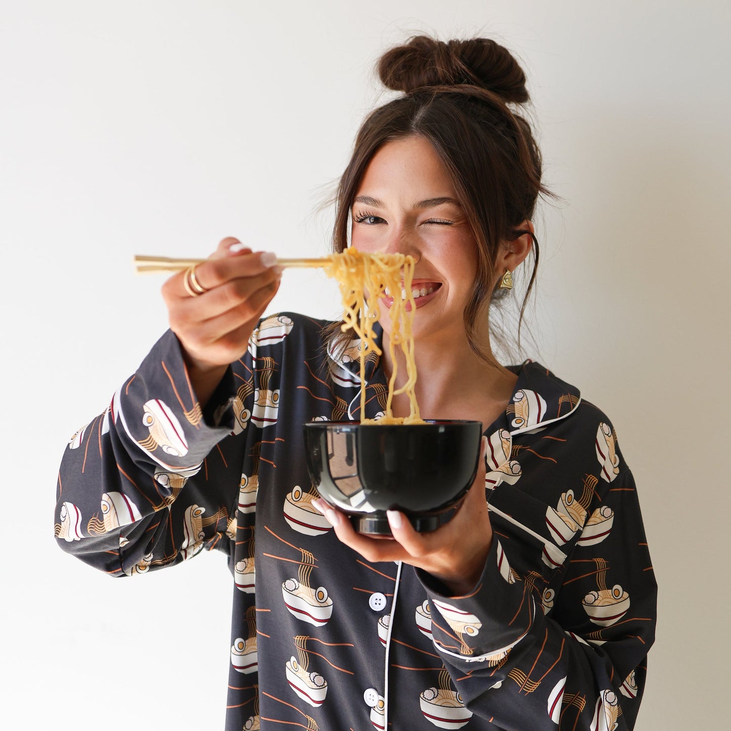 Women's Bamboo Button Up Lounge Set | Ramen