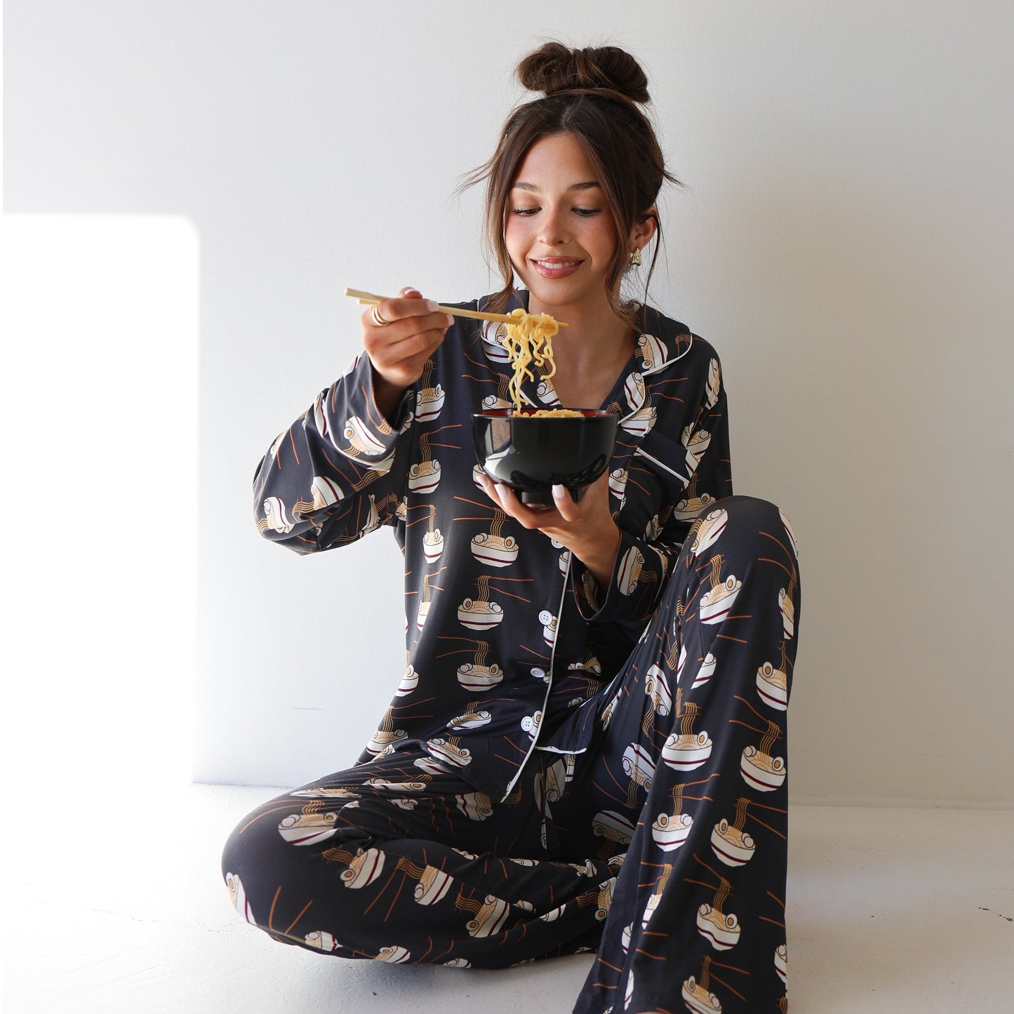 Women's Bamboo Button Up Lounge Set | Ramen