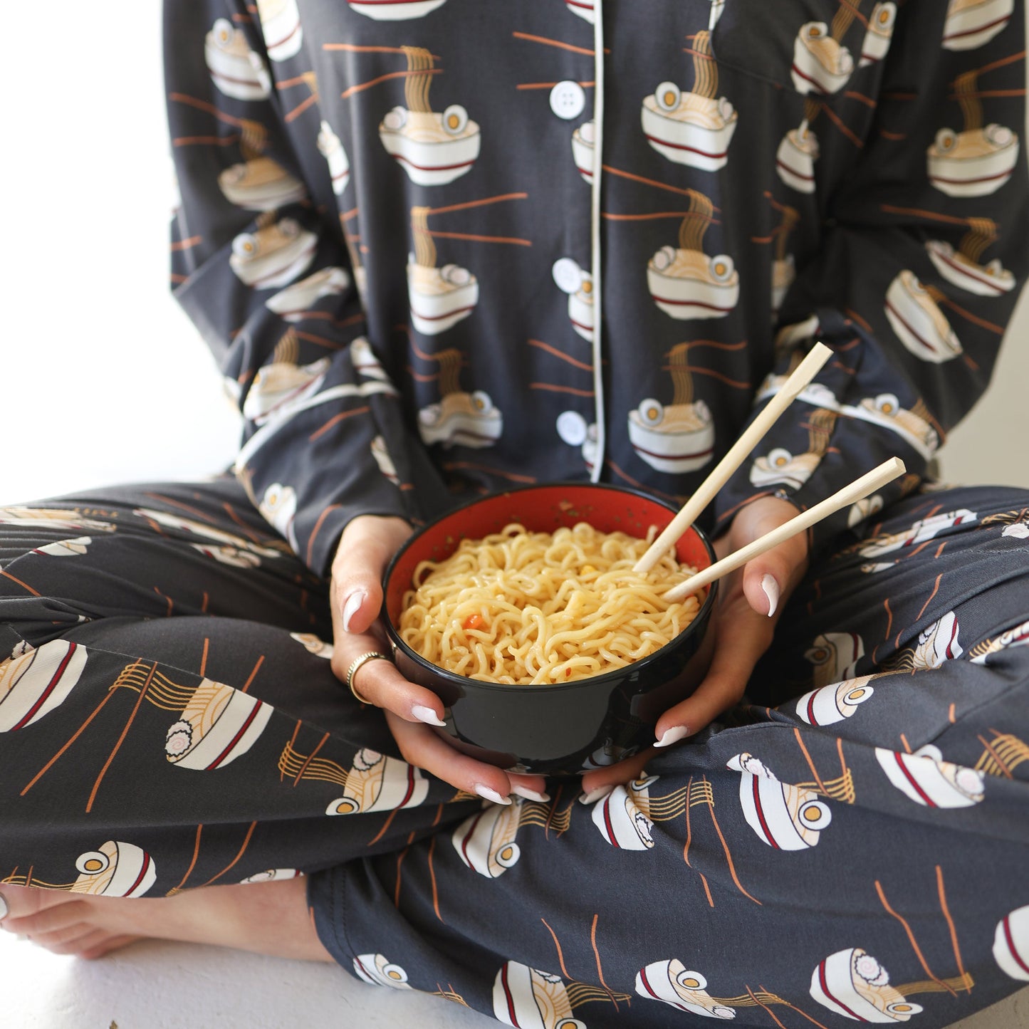 Women's Bamboo Button Up Lounge Set | Ramen