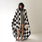 Plush Blanket  | Black & White Checkerboard