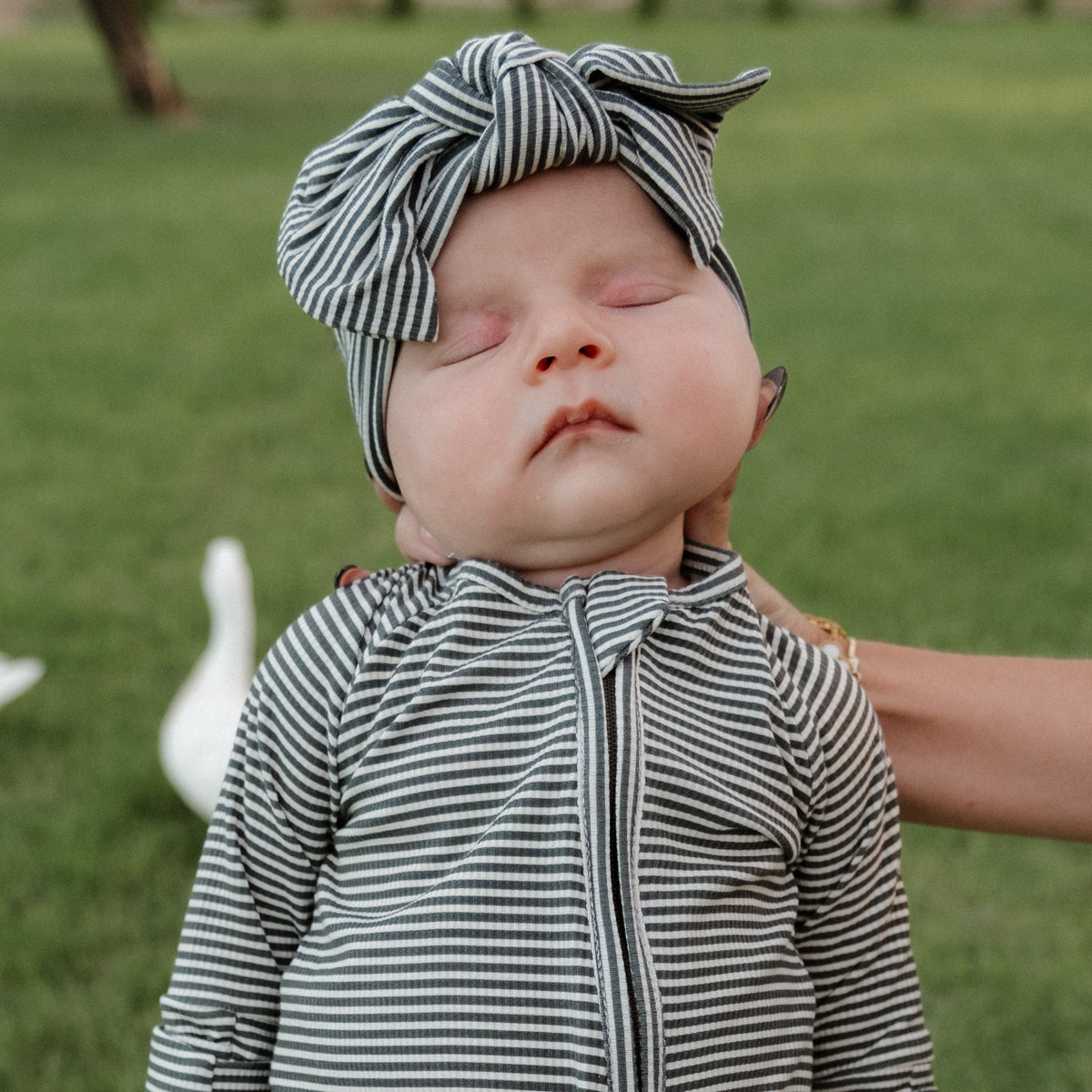 Bamboo Head Wrap | Forest Stripe Ribbed